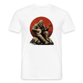 Banjo joueur de banjo Sasquatch-Bigfoot - T-shirt homme - blanc - Devant - AI Model Male 178 dark (178cm)