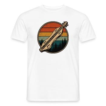  Hackbrett Dulcimer-Musiker Zupfinstrument - Männer T-Shirt - Weiß - Vorne - AI Model Male 178 dark (178cm)