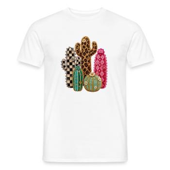 Cactus Garden Cactus - Men's T-Shirt - white - Front - AI Model Male 178 dark (178cm)