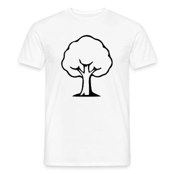 Baums schwarz Geschenk Naturliebhaber - Männer T-Shirt - Weiß - Vorne - AI Model Male 178 dark (178cm)