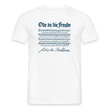 Ode to Joy - Men's T-Shirt - white - Front - AI Model Male 178 dark (178cm)