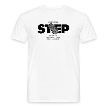 Un petit pas - T-shirt homme - blanc - Devant - AI Model Male 178 dark (178cm)