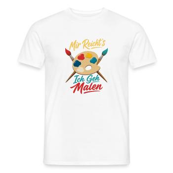Mir reicht's ich geh malen Künstler Maler Zeichnen - Männer T-Shirt - Weiß - Vorne - AI Model Male 178 dark (178cm)