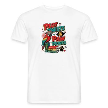 Livres & Animaux de compagnie pour lecteur de perroquet - T-shirt homme - blanc - Devant - AI Model Male 178 dark (178cm)
