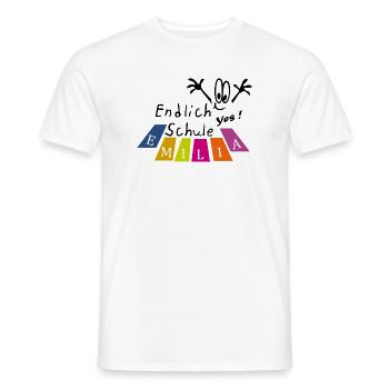endlich Schule Emilia - Männer T-Shirt - Weiß - Vorne - AI Model Male 178 dark (178cm)