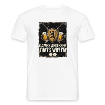 Mittelalter Spiele Und Bier - Männer T-Shirt - Weiß - Vorne - AI Model Male 178 dark (178cm)