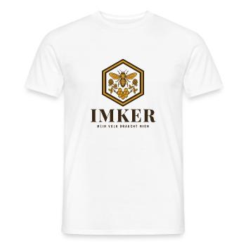 Imker Mein Volk Braucht Mich Imkerei Bienen - Männer T-Shirt - Weiß - Vorne - AI Model Male 178 dark (178cm)