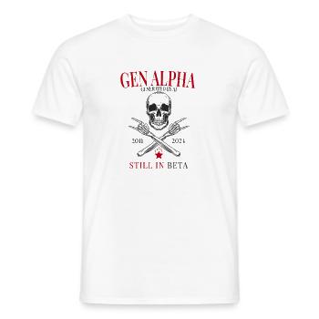 Gen Alpha – Généré par l’IA - T-shirt homme - blanc - Devant - AI Model Male 178 dark (178cm)