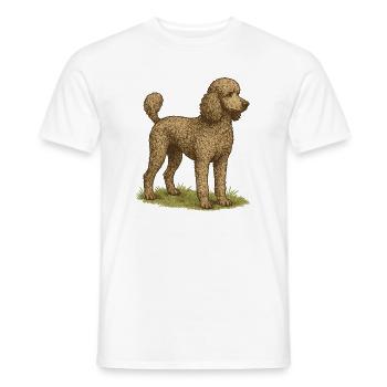 Grand caniche - T-shirt homme - blanc - Devant - AI Model Male 178 dark (178cm)