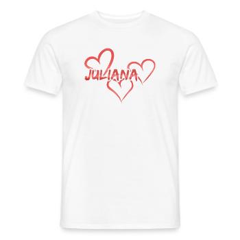 First name Juliana - Men's T-Shirt - white - Front - AI Model Male 178 dark (178cm)