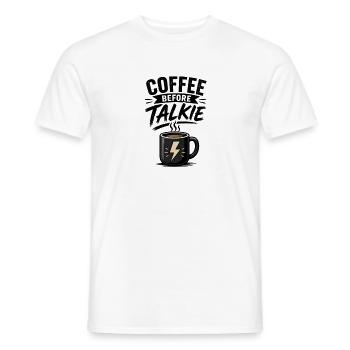 coffee before talkie - Men's T-Shirt - white - Front - AI Model Male 178 dark (178cm)
