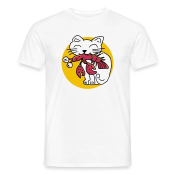 CancerCat - Männer T-Shirt - Weiß - Vorne - AI Model Male 178 dark (178cm)