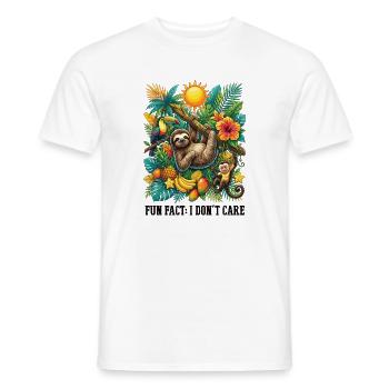 Fait amusant et sarcastique drôle, je m’en fiche - T-shirt homme - blanc - Devant - AI Model Male 178 dark (178cm)
