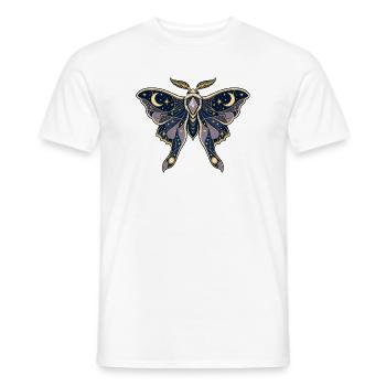 Cosmic Moth Magic - Men's T-Shirt - white - Front - AI Model Male 178 dark (178cm)