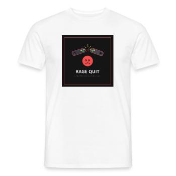Rage Quit – Gamer Humoristique - T-shirt homme - blanc - Devant - AI Model Male 178 dark (178cm)