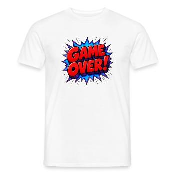 Déclaration de game over dans les comics Pop Art - T-shirt homme - blanc - Devant - AI Model Male 178 dark (178cm)