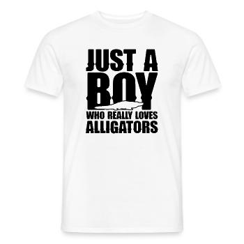 Juste un garçon qui aime vraiment les alligators - T-shirt homme - blanc - Devant - AI Model Male 178 dark (178cm)