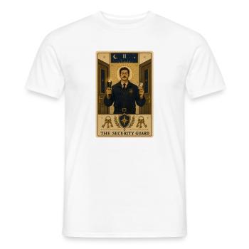 Agent de sécurité | Tarot de sécurité - T-shirt homme - blanc - Devant - AI Model Male 178 dark (178cm)
