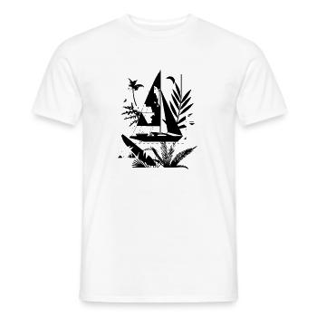 Look de dessin animé de voilier - T-shirt homme - blanc - Devant - AI Model Male 178 dark (178cm)