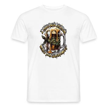 Ich Lasse Bier Verschwinden Craft Beer - Männer T-Shirt - Weiß - Vorne - AI Model Male 178 dark (178cm)