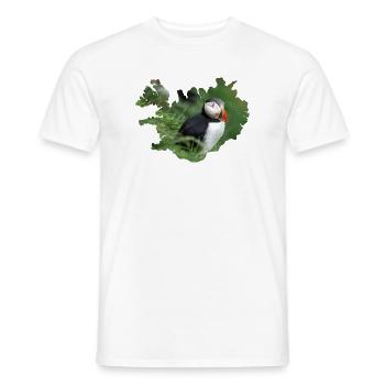 Un macareux, petit, coloré, inoubliable - T-shirt homme - blanc - Devant - AI Model Male 178 dark (178cm)