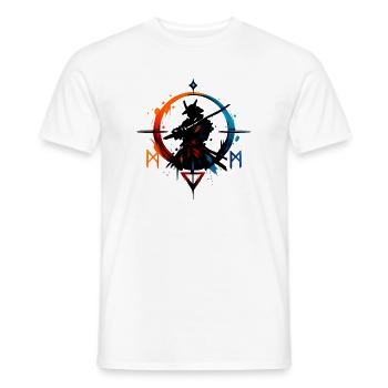Feuer Eis Runenring - Männer T-Shirt - Weiß - Vorne - AI Model Male 178 dark (178cm)