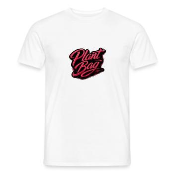 Plant Bag – Retro Botanical Lettering - Männer T-Shirt - Weiß - Vorne - AI Model Male 178 dark (178cm)