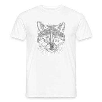 Raccoon Raccoon Nature Raccoon Head - Men's T-Shirt - white - Front - AI Model Male 178 dark (178cm)