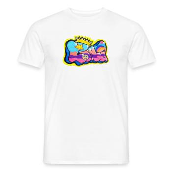 LINA GRAFFITI NAME FOR KID - T-shirt homme - blanc - Devant - AI Model Male 178 dark (178cm)