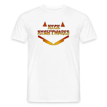 Nice Nightmares Flammen - Männer T-Shirt - Weiß - Vorne - AI Model Male 178 dark (178cm)
