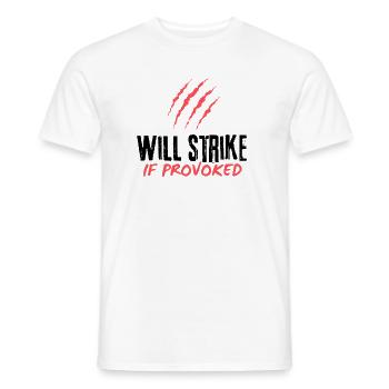 Falls provozierte Krallenspuren - Männer T-Shirt - Weiß - Vorne - AI Model Male 178 dark (178cm)