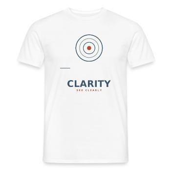 clarity_design - Männer T-Shirt - Weiß - Vorne - AI Model Male 178 dark (178cm)