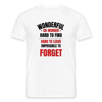 Abschiedsgeschenk eines Kollegen - Männer T-Shirt - Weiß - Vorne - AI Model Male 178 dark (178cm)