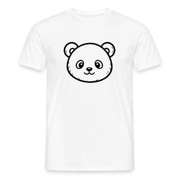 Süßer Panda Skizze – flauschiges Tiermotiv - Männer T-Shirt - Weiß - Vorne - AI Model Male 178 dark (178cm)