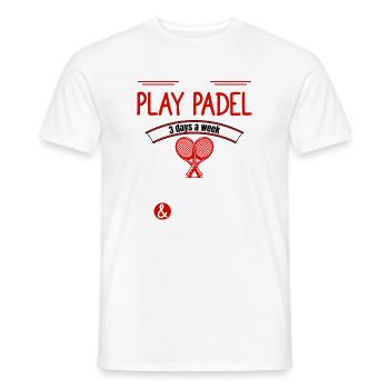 Citation de Padel Addict - T-shirt homme - blanc - Devant - AI Model Male 178 dark (178cm)