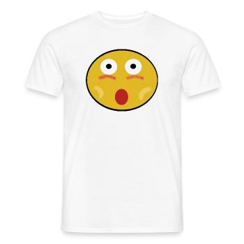 Überraschungs Gesicht - Männer T-Shirt - Weiß - Vorne - AI Model Male 178 dark (178cm)