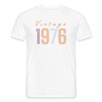 "Vintage 1976" Retro-Geburtstagsdesign - Männer T-Shirt - Weiß - Vorne - AI Model Male 178 dark (178cm)