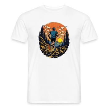 Ultra Trail Running - Men's T-Shirt - white - Front - AI Model Male 178 dark (178cm)
