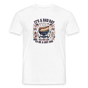 Heute ist ein schlechter Tag, um ein Hotdog zu sei - Männer T-Shirt - Weiß - Vorne - AI Model Male 178 dark (178cm)