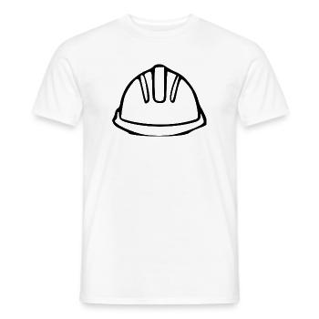 Bauhelm schwarz Bauherr Richtfest Geschenk Einzug - Männer T-Shirt - Weiß - Vorne - AI Model Male 178 dark (178cm)