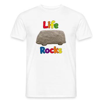 Life Rocks Stone - Männer T-Shirt - Weiß - Vorne - AI Model Male 178 dark (178cm)