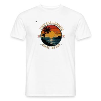 Endless Summer - Chase The Sun 1986 - Männer T-Shirt - Weiß - Vorne - AI Model Male 178 dark (178cm)