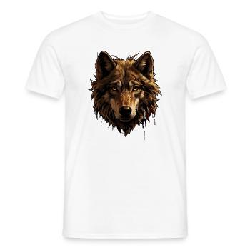 Wolf - Männer T-Shirt - Weiß - Vorne - AI Model Male 178 dark (178cm)