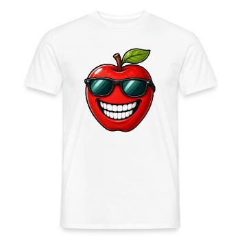 Fruits d’été de dessins animés pomme de Kawaii - T-shirt homme - blanc - Devant - AI Model Male 178 dark (178cm)