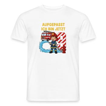 Aufgepasst Ich Bin Jetzt 9 Feuerwehr Geburtstag - Männer T-Shirt - Weiß - Vorne - AI Model Male 178 dark (178cm)