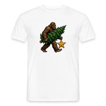 Bigfoot-Weihnachtsbaum und Stern, Bigfoot-Weihnach - Männer T-Shirt - Weiß - Vorne - AI Model Male 178 dark (178cm)