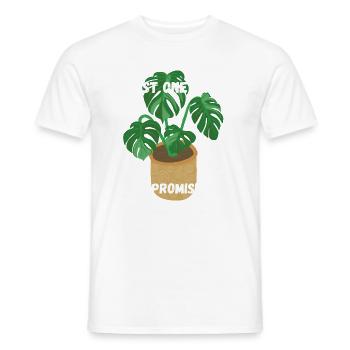 Nur noch eine Pflanze – ich verspreche es - Männer T-Shirt - Weiß - Vorne - AI Model Male 178 dark (178cm)