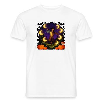 Mondbeschienene Halloween-Ernte - Männer T-Shirt - Weiß - Vorne - AI Model Male 178 dark (178cm)