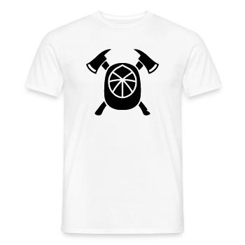 Euro Feuerwehrhelm Silhouette - Männer T-Shirt - Weiß - Vorne - AI Model Male 178 dark (178cm)