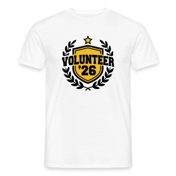 Volunteer 26 Wappen Logo - Männer T-Shirt - Weiß - Vorne - AI Model Male 178 dark (178cm)
